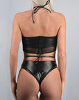 Black 4 - Ring Cutout Bodysuit - SUSPEX Rave Outfits
