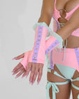 Cotton Candy Fingerless Gloves