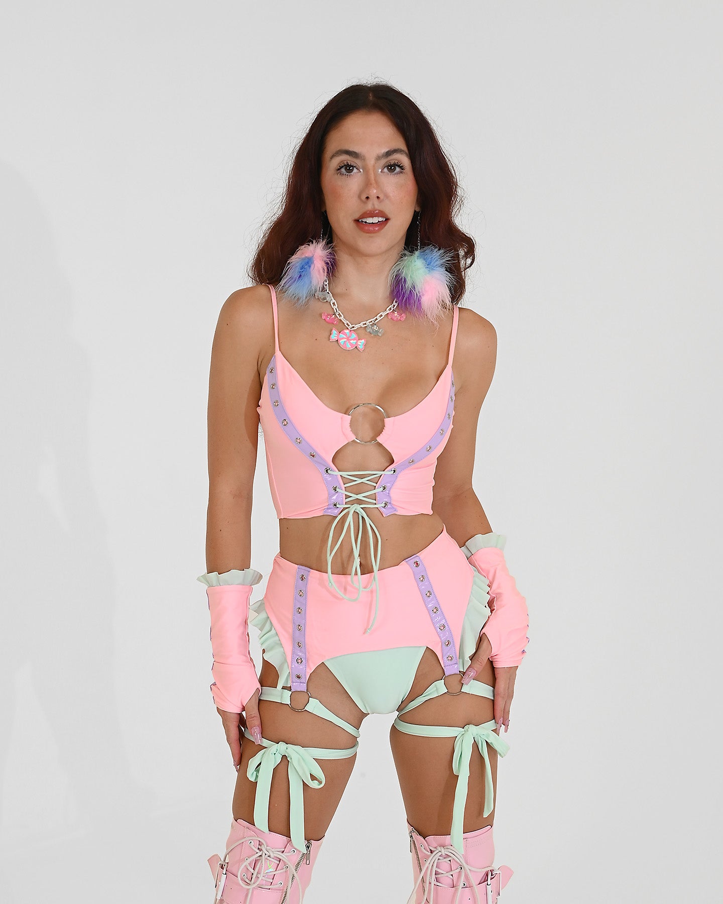 Cotton Candy Garter Belt Rave Bottoms Suspex Rave Outfits Cotton Candy Garter Belt Rave Bottoms Suspex Rave Outfits