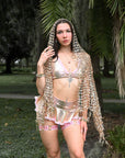 Gold Sequin Scarf
