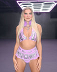 Lilac O - Ring Halter Top - SUSPEX Rave Outfits
