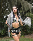 Silver Sequin Scarf