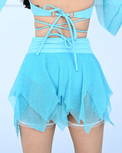 Cargar imagen en el visor de la galería, Blue Pixie Mesh Mini Skirt - SUSPEX Rave Outfits
