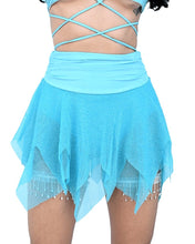 Lade das Bild in den Galerie-Viewer, Blue Pixie Mesh Mini Skirt - SUSPEX Rave Outfits
