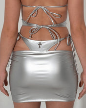 Load image into Gallery viewer, Metallic Built - In Bikini Mini Skirt - SUSPEX Rave Outfits
