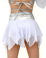 Load image into Gallery viewer, Silver Rave Mini Skirt
