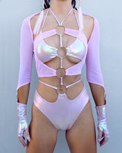 Load image into Gallery viewer, Pink 4 - Ring Cutout Bodysuit - SUSPEX Rave Outfits
