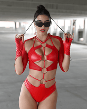 Cargar imagen en el visor de la galería, Red Rave Bodysuit
