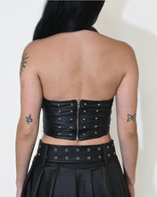 Cargar imagen en el visor de la galería, Black Corset Halter Top - SUSPEX Rave Outfits
