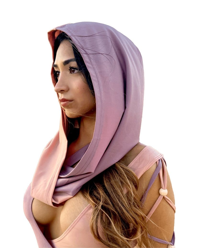 Mojave Mauve Desert Hood - SUSPEX Rave Outfits