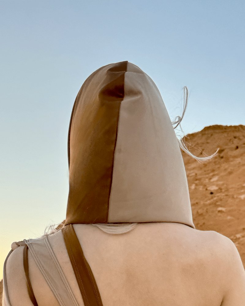 Sahara Sand Desert Hood - SUSPEX Rave Outfits