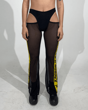 Load image into Gallery viewer, Yellow Sport Mesh Cutout Pants
